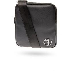 TORBA trussardi jeans. Czarne torby męskie skórzane Trussardi Jeans, bez wzorów, z jeansu, na ramię, małe. Za 429,00 zł.