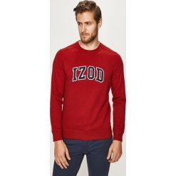 Izod - Bluza. Niebieskie bluzy męskie IZOD, s, z aplikacjami, z bawełny, z okrągłym kołnierzem, bez rękawów, bez kaptura. W wyprzedaży za 139,90 zł.