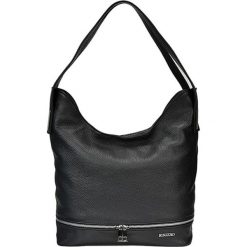 Skórzana torebka w kolorze czarnym - (S)38 x (W)27 x (G)13 cm. Czarne torebki klasyczne damskie Bosccolo, ze skóry. W wyprzedaży za 269,95 zł.