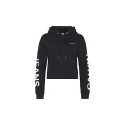 Bluzy Calvin Klein Jeans J20J209569 CROPPED. Czarne bluzy damskie Calvin Klein Jeans, s, bez wzorów, z jeansu, bez rękawów, bez kaptura. Za 337,70 zł.