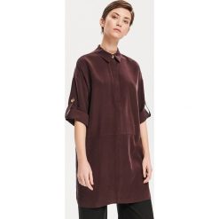 Wiskozowa tunika - Khaki. Brązowe tuniki damskie marki Reserved, bez wzorów, z wiskozy, bez kołnierzyka, bez rękawów. Za 119,99 zł.