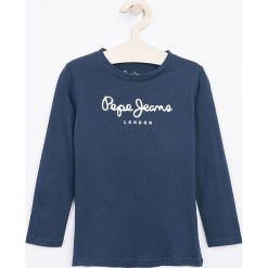 Pepe Jeans - Longsleeve dziecięcy New Herman 92-180 cm. Czarne t-shirty chłopięce Pepe Jeans, z nadrukiem, z bawełny, z długim rękawem. Za 99,90 zł.