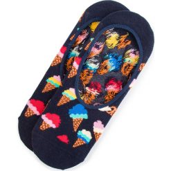 Skarpety Stopki Unisex HAPPY SOCKS - ICC06-6500 Granatowy Kolorowy. Niebieskie skarpetki damskie Happy Socks, bez wzorów, z elastanu. Za 32,90 zł.