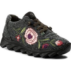 Półbuty damskie: Półbuty SLOW WALK – Nibiru Flower-W 10410W Fieltro Anthracite Piso/Sinisa Black