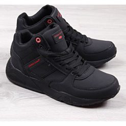 Buty sportowe męskie czarne Cross Jeans - czarny. Czarne buty sportowe męskie Cross Jeans, z jeansu, bez zapięcia. Za 137,99 zł.