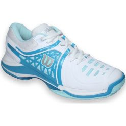 Buty sportowe damskie: Wilson Buty tenisowe NVISION Elite Women’s biało-niebieskie r. 37 2/3 (WRS320020)
