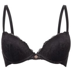 Biustonosz push-up Emporio Armani Underwear 164137 9A209 00020. Czarne biustonosze Emporio Armani Underwear, bez wzorów, z elastanu. W wyprzedaży za 159,00 zł.