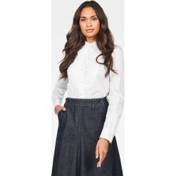 G-Star Raw - Koszula. Białe bluzki damskie G-Star RAW, xs, bez wzorów, z elastanu, eleganckie, ze stójką, z długim rękawem. W wyprzedaży za 399,90 zł.