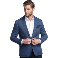 Marynarka OTTAVIANO MANS000261. Niebieskie marynarki męskie Giacomo Conti, na zimę, m, bez wzorów, z bawełny, eleganckie. Za 799,00 zł.