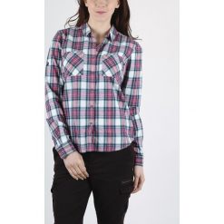SuperDry Koszula Niebieski Różowy. Różowe bluzki damskie Superdry, s, w kratkę, z bawełny, bez kołnierzyka, z długim rękawem. Za 343,95 zł.