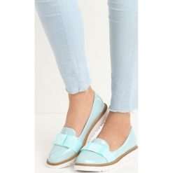 Niebieskie Mokasyny Mabel. Niebieskie mokasyny damskie marki Born2be, na platformie. Za 39,99 zł.