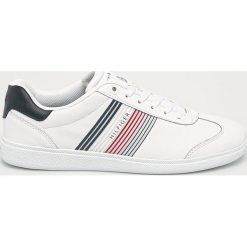 Tommy Hilfiger - Buty skórzane. Białe sneakersy męskie TOMMY HILFIGER, ze skóry, na sznurówki. Za 449,90 zł.