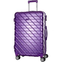 Walizka w kolorze fioletowym - 34 l. Fioletowe walizki Travel One, z materiału. W wyprzedaży za 189,95 zł.