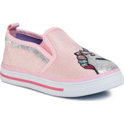 Tenisówki NELLI BLU - CF19053-2 Pink. Różowe trampki dziewczęce Nelli Blu, bez wzorów, z gumy, bez zapięcia. Za 39,99 zł.