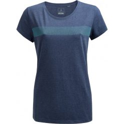 T-shirt damski TSD604 - denim melanż - Outhorn. Koszulki damskie Outhorn, bez wzorów, z denimu, bez kołnierzyka. W wyprzedaży za 24,99 zł.