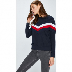 Tommy Hilfiger - Bluza. Czarne bluzy rozpinane damskie TOMMY HILFIGER, s, z aplikacjami, z bawełny, bez kaptura. Za 499,90 zł.