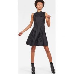 G-Star Raw - Sukienka. Czarne sukienki damskie G-Star RAW, na co dzień, s, bez wzorów, z bawełny, retro, bez kołnierzyka, bez rękawów, mini, proste. W wyprzedaży za 479,90 zł.