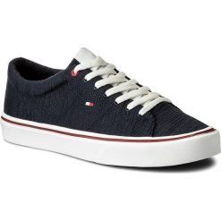 Tenisówki TOMMY HILFIGER - Lightweight Knit Sneaker FM0FM01349 Midnight 403. Niebieskie półbuty męskie TOMMY HILFIGER, na co dzień, bez wzorów, z gumy, bez zapięcia. W wyprzedaży za 189,00 zł.