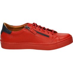 Derby męskie: Półbuty męskie - 12M1208 ROSSO