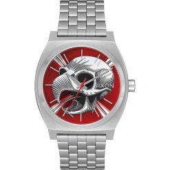 Zegarek kwarcowy "Time Teller" w kolorze czerwono-srebrnym. Szare, analogowe zegarki męskie Nixon, srebrne. W wyprzedaży za 179,95 zł.