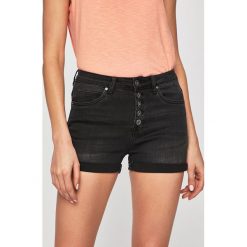 Answear - Szorty. Czarne szorty damskie ANSWEAR, s, bez wzorów, z elastanu, casualowe. W wyprzedaży za 49,90 zł.