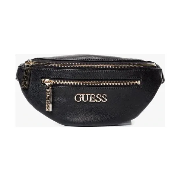 Guess Torebka Manhattan Belt Bag , czarny, rozmiar ONE SIZE. Czarne torebki klasyczne damskie Guess, z aplikacjami, ze skóry ekologicznej, zdobione, bez dodatków. Za 399,99 zł.