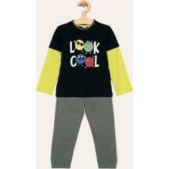 Blukids - Dres dziecięcy 74-98 cm. Szare spodnie chłopięce Blukids, z nadrukiem, z bawełny, długie. W wyprzedaży za 49,90 zł.