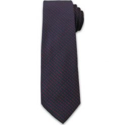 Stylowy Krawat Męski w Bordowy Rzucik - Chattier , Ciemny Granatowy KRCH0996. Niebieskie krawaty męskie Chattier, bez wzorów, z tkaniny, eleganckie. Za 39,00 zł.