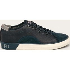 Napapijri - Buty. Niebieskie sneakersy męskie Napapijri, ze skóry, na sznurówki. W wyprzedaży za 259,90 zł.