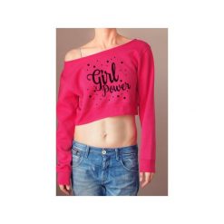 Girl power Różowa Krótka Bluza S-XL. Różowe bluzy damskie One mug a day, z bawełny, bez kaptura. Za 155,00 zł.