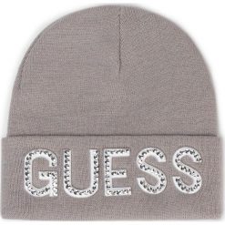 Czapka GUESS - Not Coordina Ted Hats AW8241 WOL01 GRY. Szare czapki damskie Guess, na zimę, z aplikacjami, z materiału. W wyprzedaży za 99,00 zł.