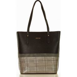MONNARI Torebka miejski shopper bag czarny z szarym. Szare torby damskie na zakupy Monnari, biznesowe. W wyprzedaży za 169,00 zł.