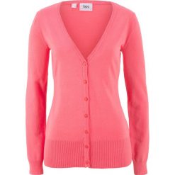 Kardigany damskie: Sweter rozpinany bonprix jasnoróżowy