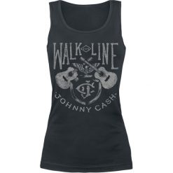 Topy damskie: Johnny Cash Walk The Line Top damski czarny