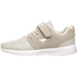 Sneakersy w kolorze beżowo-szarym. Szare trampki dziewczęce KangaROOS, bez wzorów, z gumy, bez zapięcia. W wyprzedaży za 102,95 zł.