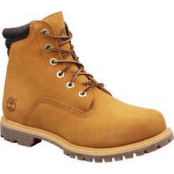 Timberland Waterville 6 In Basic W 8168R. Żółte trapery damskie Timberland, na zimę, z nubiku. W wyprzedaży za 479,99 zł.