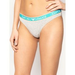 Figi brazylijskie Emporio Armani Underwear 162948 0P317 03748. Szare figi damskie Emporio Armani Underwear, l, bez wzorów, z elastanu. W wyprzedaży za 89,00 zł.