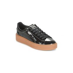 Buty Puma Basket Platform Patent. Czarne trampki i tenisówki damskie marki Puma, bez wzorów, bez zapięcia. Za 391,20 zł.