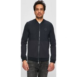 Armani Exchange - Bluza. Niebieskie bluzy męskie Armani Exchange, m, bez wzorów, z elastanu, z kapturem, bez rękawów, bez kaptura. W wyprzedaży za 499,90 zł.
