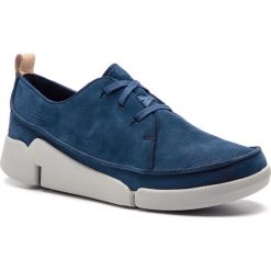 Półbuty CLARKS - Tri Clara 261423794 Navy Nubuck. Niebieskie półbuty damskie Clarks, na co dzień, bez wzorów, ze skóry, bez obcasa, na płaskiej podeszwie, bez zapięcia. W wyprzedaży za 269,00 zł.