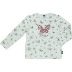 Koszulka w kolorze szarym. Szare bluzki dziewczęce z długim rękawem Street Monkey, z okrągłym kołnierzem. W wyprzedaży za 42,95 zł.