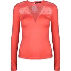 Guess Bluzka. Bluzki damskie Guess, z aplikacjami, z tkaniny, z okrągłym kołnierzem, z długim rękawem. Za 129,00 zł.