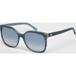 Lacoste - Okulary L747S.466. Niebieskie okulary przeciwsłoneczne damskie Lacoste, prostokątne. W wyprzedaży za 179,90 zł.