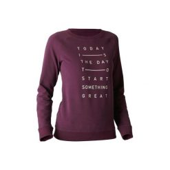 Bluza Gym & Pilates 500 damska. Niebieskie bluzy damskie DOMYOS, s, bez wzorów, z elastanu, bez rękawów, bez kaptura. W wyprzedaży za 29,99 zł.