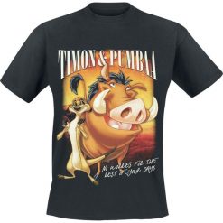 The Lion King Timon & Pumbaa T-Shirt czarny. Czarne koszulki męskie marki The Lion King, l, z nadrukiem, z okrągłym kołnierzem. Za 74,90 zł.