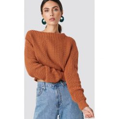 Glamorous Sweter z dzianiny - Orange. Pomarańczowe bez kategorii marki Glamorous, z dzianiny, z okrągłym kołnierzem. Za 141,95 zł.