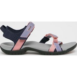 Teva - Sandały Verra. Niebieskie klapki damskie Teva, bez wzorów, z gumy, bez obcasa. W wyprzedaży za 199,90 zł.