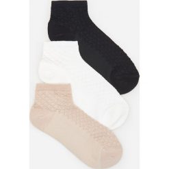 Stopki z bawełny organicznej 3 pack - Czarny. Skarpetki damskie Reserved. Za 24,99 zł.