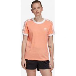 Adidas Originals 3-Stripes Koszulka Beżowy Pomarańczowy. Pomarańczowe koszulki damskie adidas Originals, s, z haftami, z bawełny, bez kołnierzyka. Za 128,95 zł.