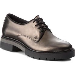 Oxfordy TOMMY HILFIGER - Metallic Leather Lac FW0FW03150 Dark Silver 015. Szare półbuty damskie TOMMY HILFIGER, bez obcasa, na obcasie, bez zapięcia. W wyprzedaży za 359,00 zł.